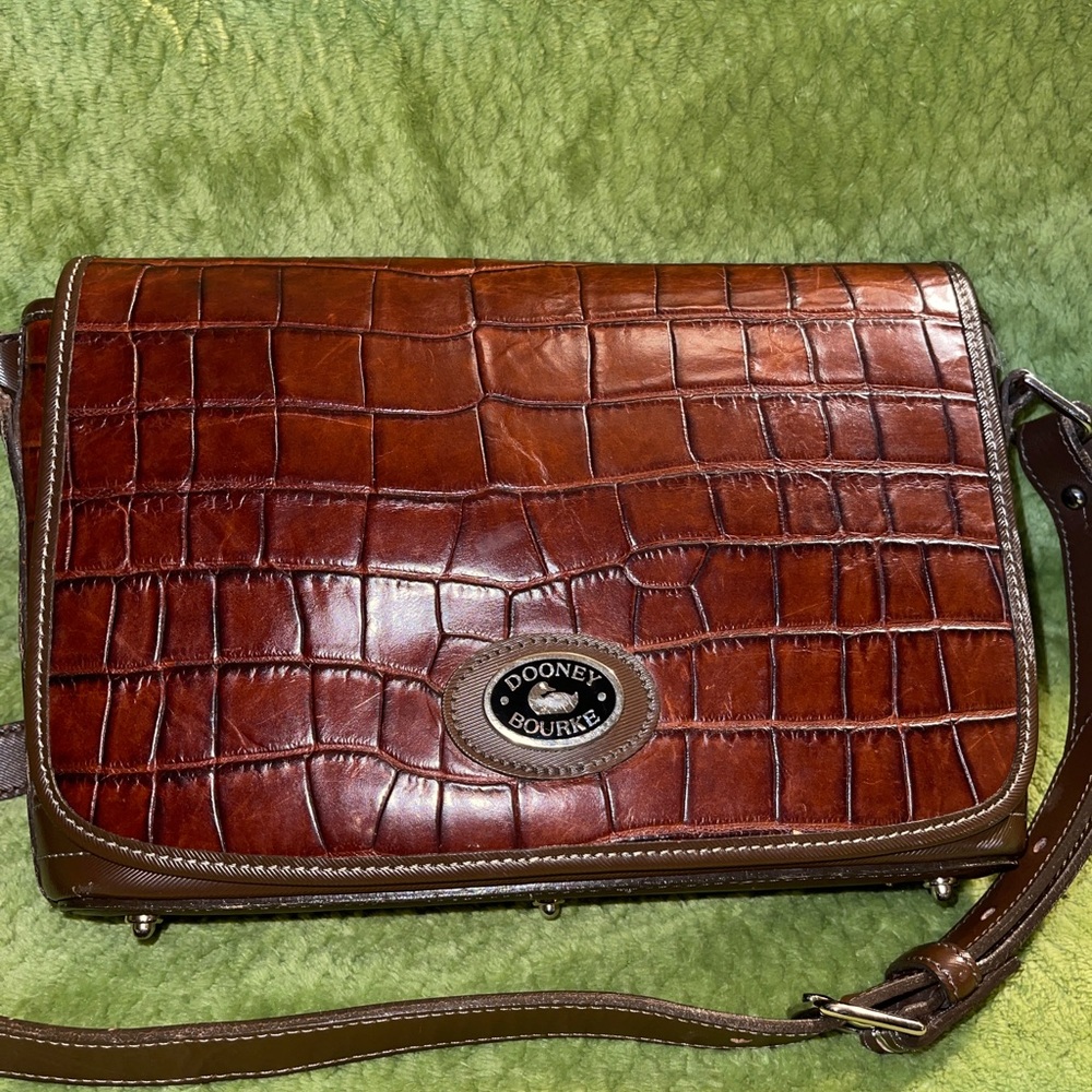 Dooney and Bourke Croc Print Bag - Picture 1 of 16